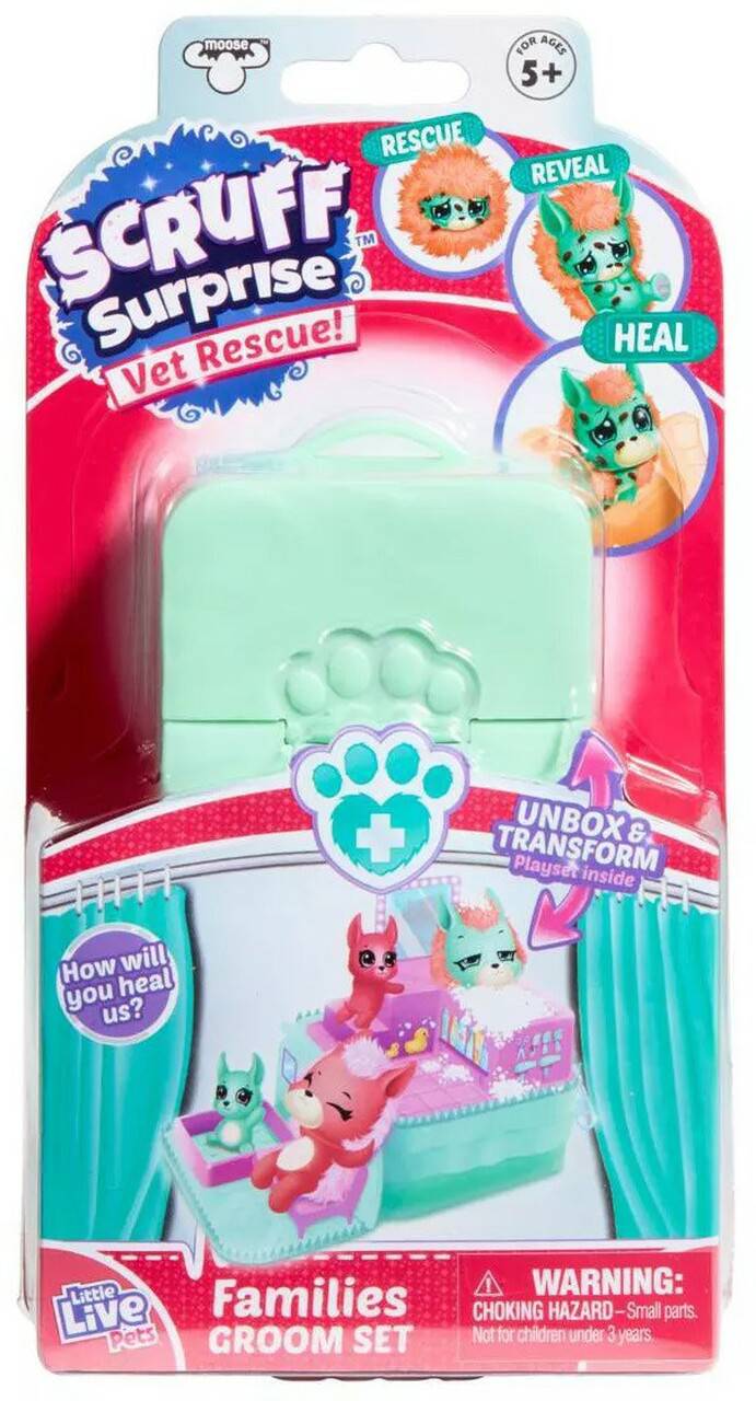 Figure Little Live Pets Scruff Surprise Vet Resque! Family Groom Set - Albagame