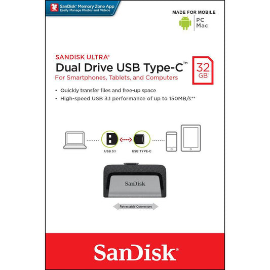 Usb 32GB SanDisk Ultra Dual Drive Type-C 150Mb/S[14204] - Albagame