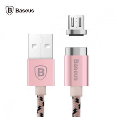 Cable Baseus 1m 2.4A Micro USB Magnetic Charging Cable for Samsung S7 etc. â€“ Rose Gold - Albagame