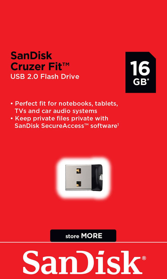 Usb 16GB SanDisk Cruzer Fit Flash Drive - Albagame