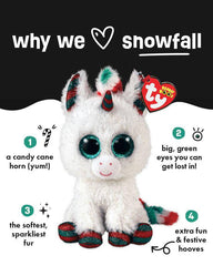 Plush Ty Beanie Boos Snowfall Christmas Unicorn 15cm - Albagame