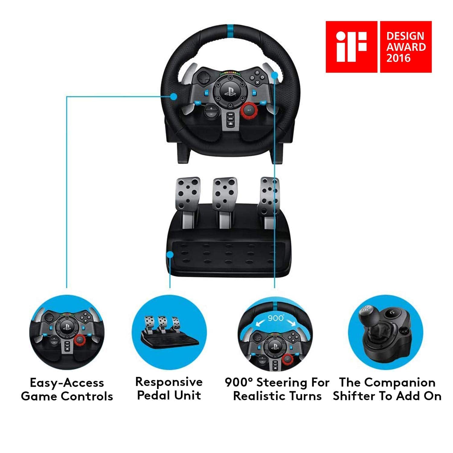 Wheel Logitech G29 Driving Force Pc/PS4/PS3 - Albagame
