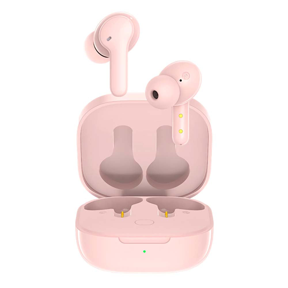 Earbuds QCY T13 TWS PINK Dual Driver 4-mic noise cancel. Quick Charge 380mAh - Albagame