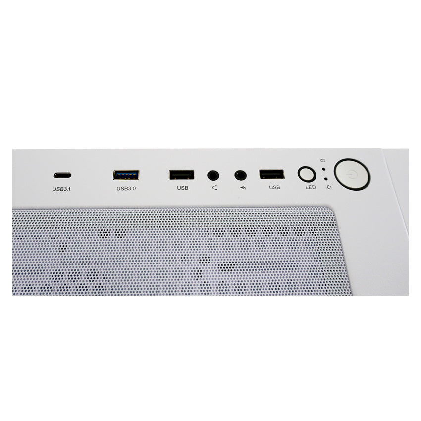 Case LC-Power 711MB ARGB , Micro ATX , White - Albagame