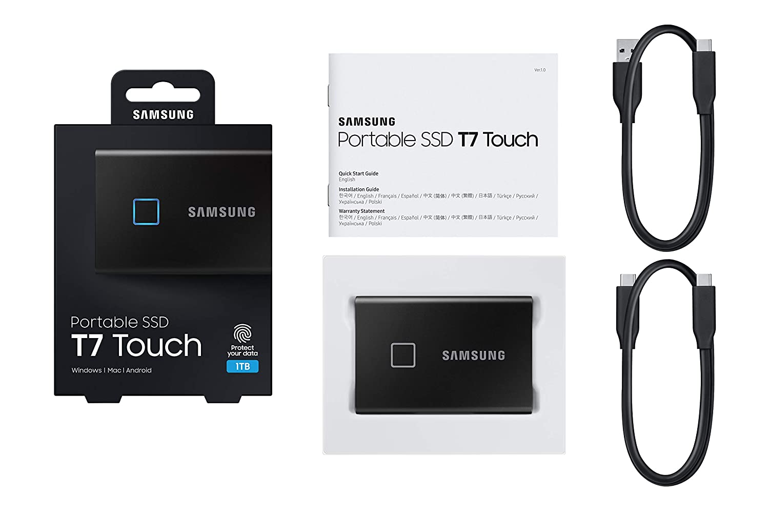 1TB Samsung T7 Touch USB 3.2 Gen2  (External SSD) - Albagame