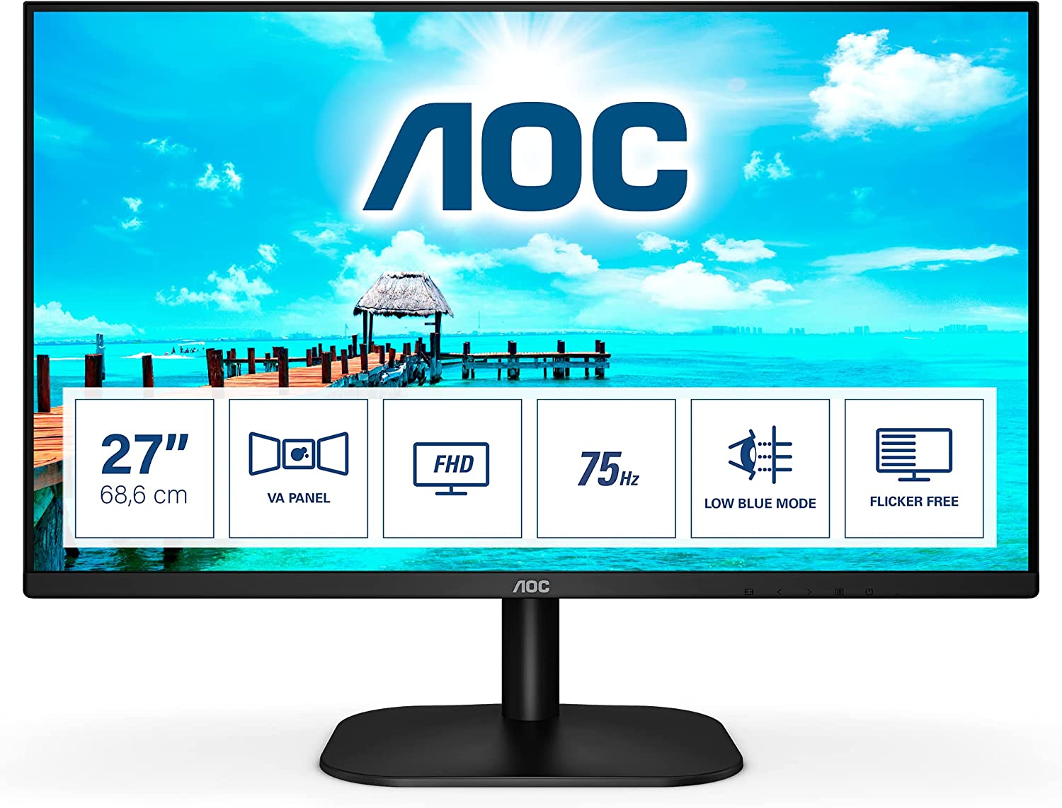 Monitor AOC 27" FHD 1920 x 1080p - Albagame