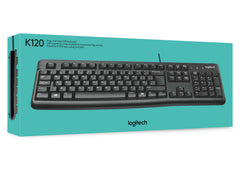Logitech K120 keyboard Wired USB Black 920-002479 - Albagame