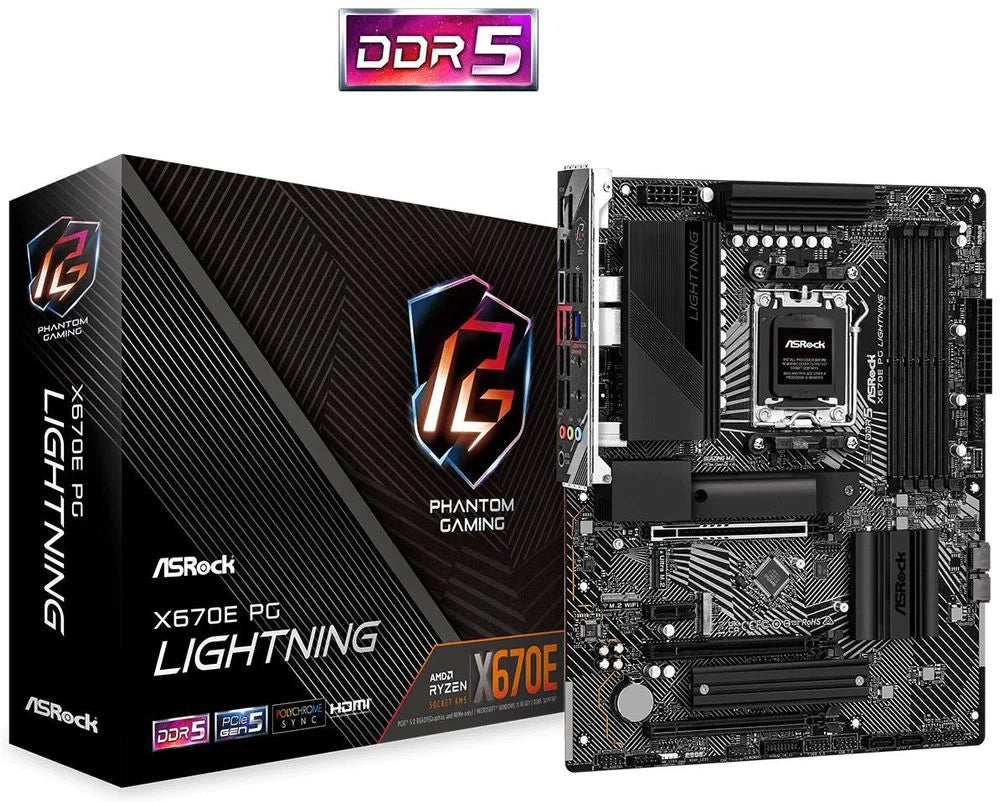 Motherboard Asrock X670E PG Lightning , Socket AM5 , ATX - Albagame