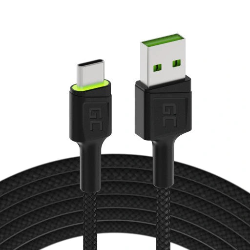 Cable 1.2m , Green Cell USB-A to USB-C - Albagame