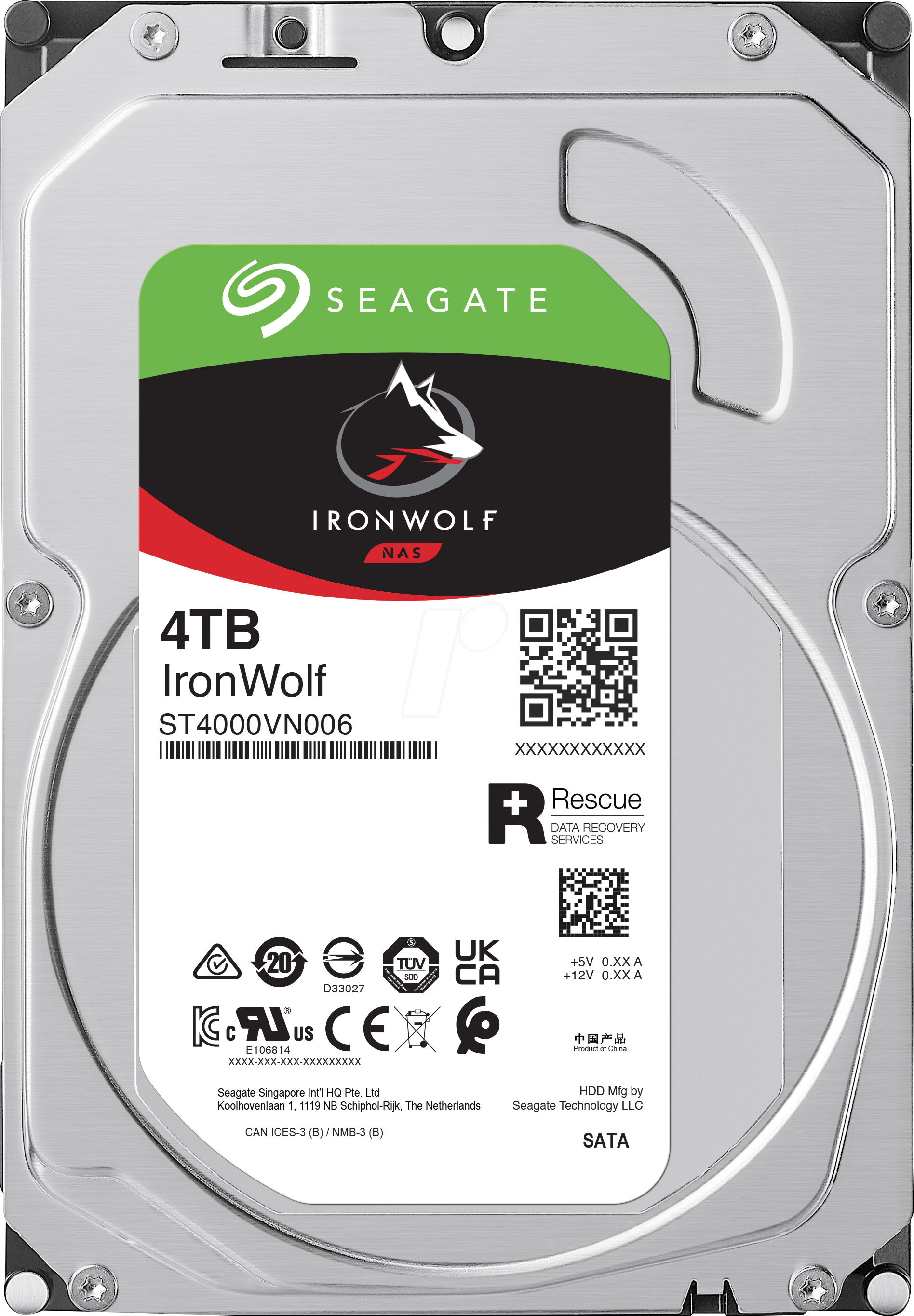 4TB Seagate IRONWOLF SATA 3.5" Ideal for NAS Systems ( Network Attached Storage ) - Albagame
