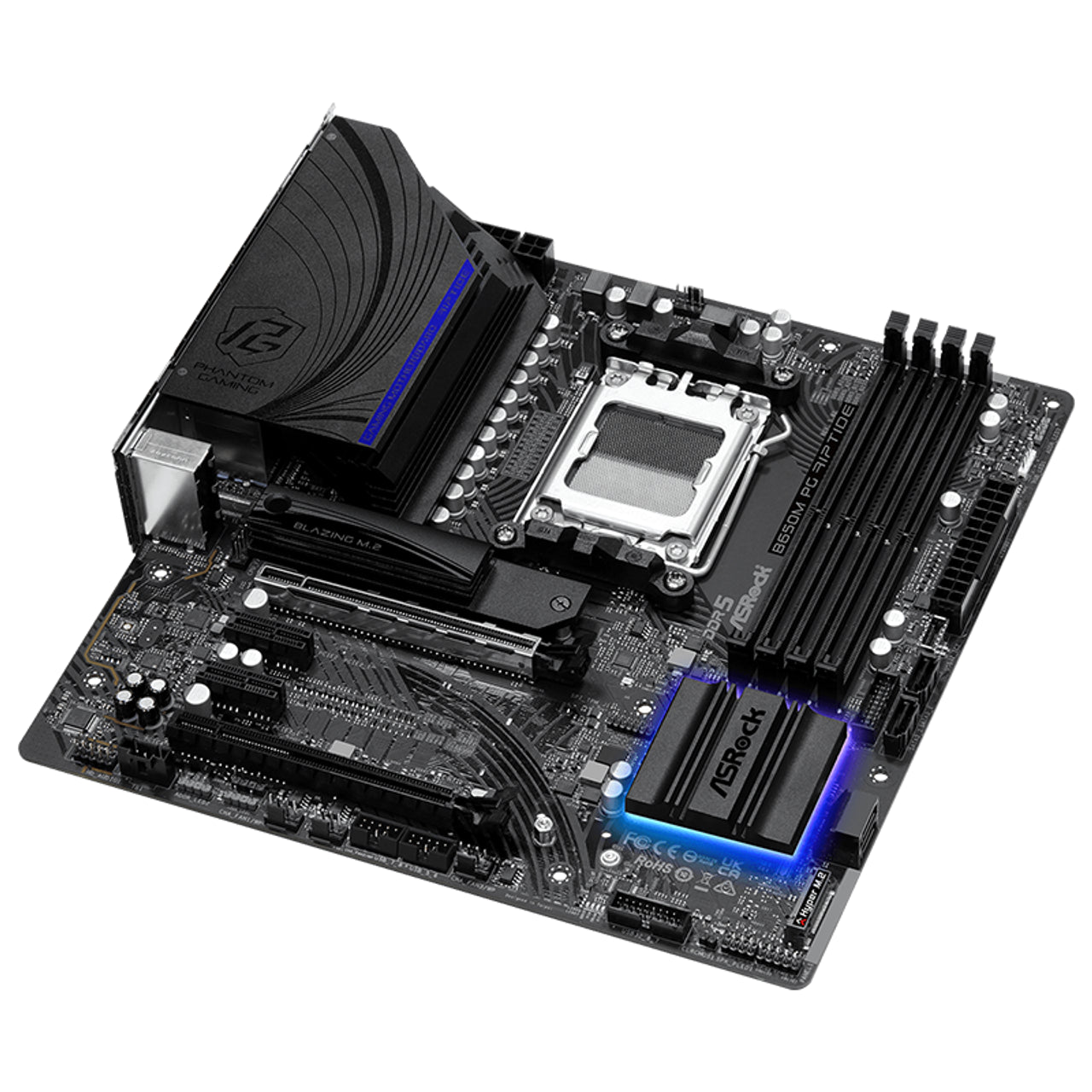 Motherboard Asrock B650M Phantom Gaming Riptide , Socket AM5 , micro ATX - Albagame