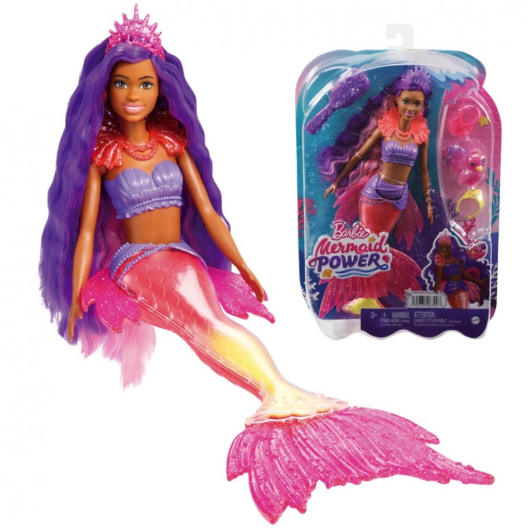 A barbie Included Mermaid Doll With Tail/fin and 3D Printed