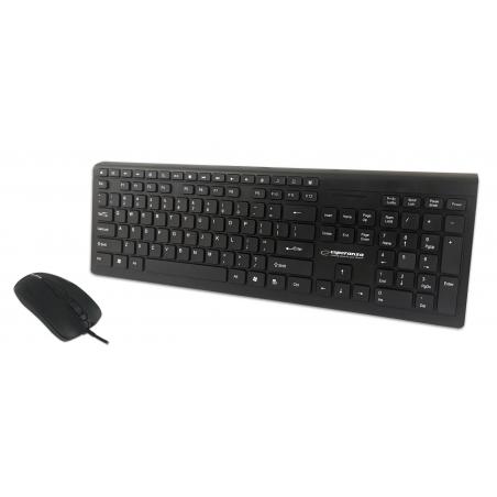 Esperanza EK138 Keyboard and Mouse , USB-A Cable , Black - Albagame