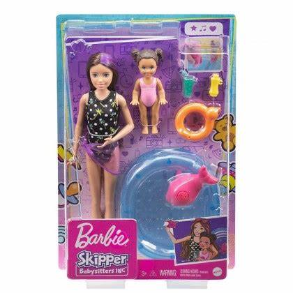 Doll Barbie Skipper Babysitter INC Pool & Toddler - Albagame